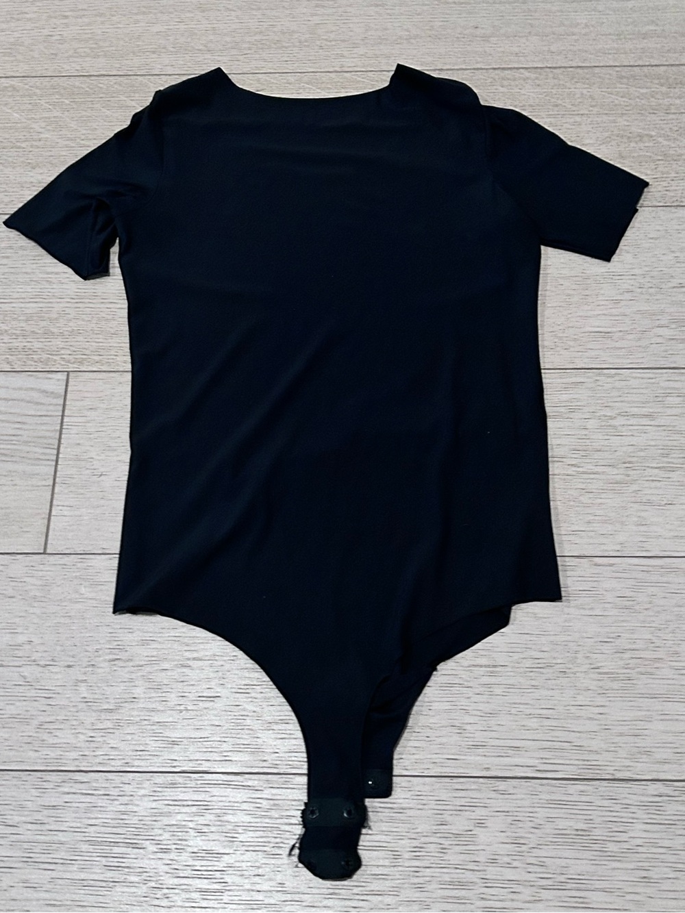 Commando Black Butter Scoop Neck Bodysuit Short Sleeves Small - Picture 6 of 6
